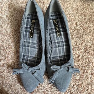 Restricted Charcoal Bow Flats for Women